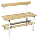 Banco vestuario con respaldo