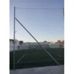 Poste refuerzo metalico galvanizado para red de proteccion sin botes